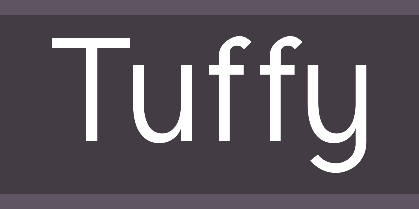 Beispiel einer Tuffy-Schriftart